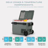 ISKALDO Expedition Duo 50 · Glacière à compresseur 50L à roulettes