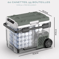 ISKALDO Expedition Duo 50 · Glacière à compresseur 50L à roulettes